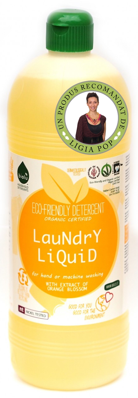 Detergent Ecologic Lichid Pentru Rufe Albe Si Colorate Cu Portocale Biolu