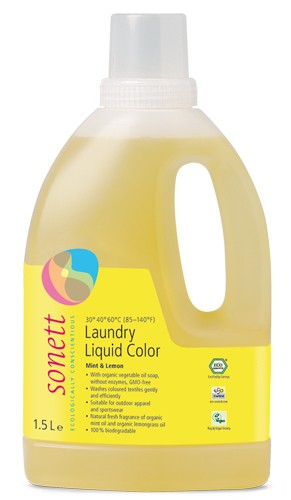 Detergent Ecologic Lichid Pt. Rufe Colorate Menta Si Lamaie 1.5l Sonett