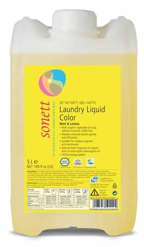Detergent Ecologic Lichid Pt. Rufe Colorate Menta Si Lamaie 5l Sonett