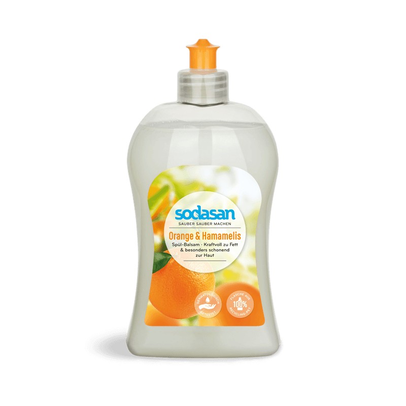 Detergent Vase Lichid Cu Balsam Bio Portocala 500 Ml Sodasan