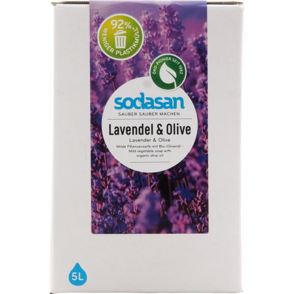 Sapun Lichid/Gel De Dus Bio Lavanda -Masline 5 L cutie Sodasan