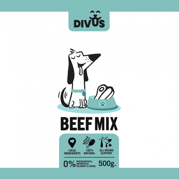 BARF - Mix carne de vită 5kg Divus