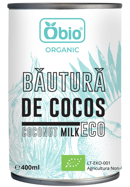 Bautura de cocos bio, 400ml, Obio