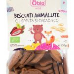 Biscuiti animalute cu spelta si cacao bio 100g Obio