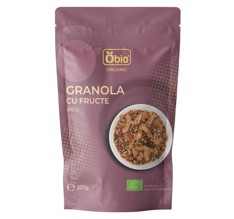 Granola cu fructe bio 200g Obio