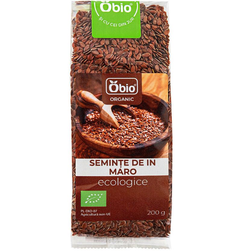 Seminte de in maro, bio, 200g, Obio