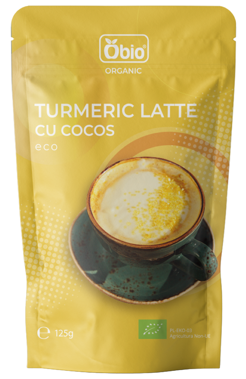 Turmeric latte cu cocos bio 125g Obio